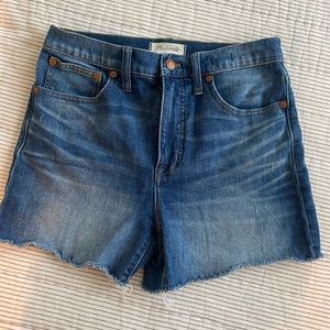 Madewell High Rise Denim Shorts